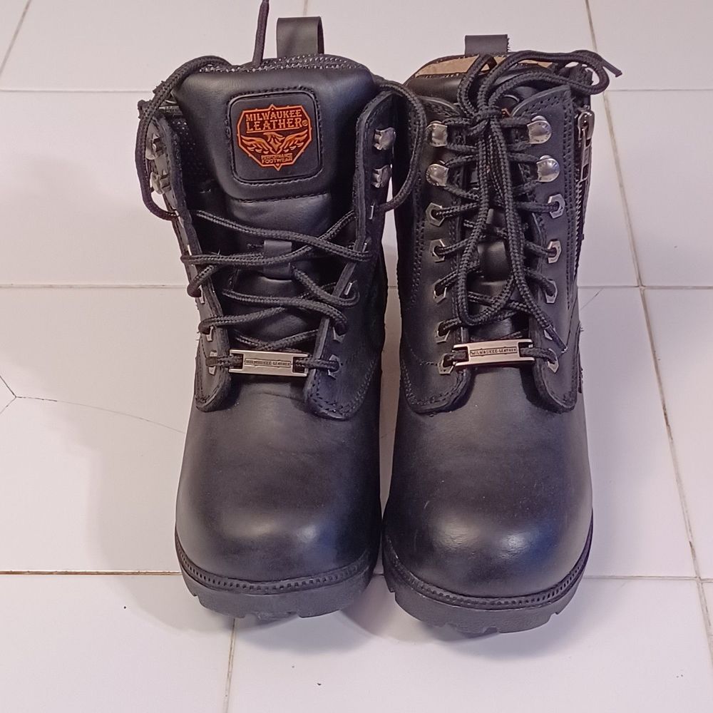 NWT Milwaukee Leather Women's Boots, Size 6, Black